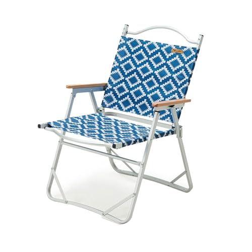 Camping Klappstuhl Folding Chair Aluminium Tragbar Leicht Gartenstuhl Picknicks Freien Angeln Unterstützt 120 Kg-Blue von AFHDKB