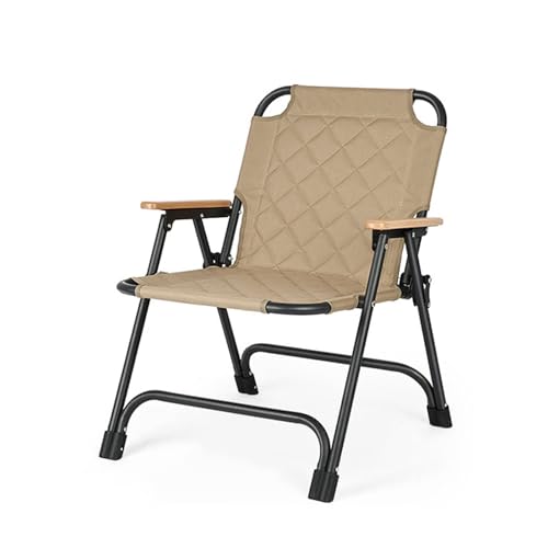 Klappbare Campingstühle Folding Chairs Tragbare Gesteppte Bequeme Gartenstühle Draußen Wandern Angeln Strand-Khaki von AFHDKB