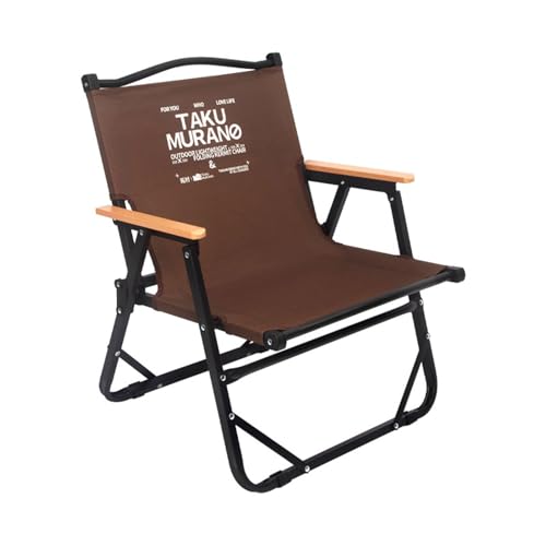 Klappbarer Campingstuhl Folding Camping Chair Leichter Tragbarer Stuhl Holzarmlehne Picknick Konzert Strand Angeln Im Freien-Brown von AFHDKB