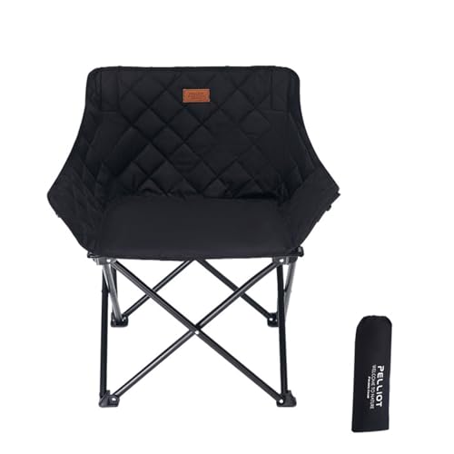 Klappbarer Campingstuhl Folding Chair Gepolsterter Runder Mondstuhl Außenbereich Trägt Bis Zu 120 Kg Strandwanderungen Angeln Picknick Rasen-Black Klappbarer Campingstuhl Folding Chair Gepolsterter Runder Mondstuhl Außenbereich Trägt Bis Zu 120 Kg Strandwanderungen Angeln Picknick Rasen-Black von AFHDKB