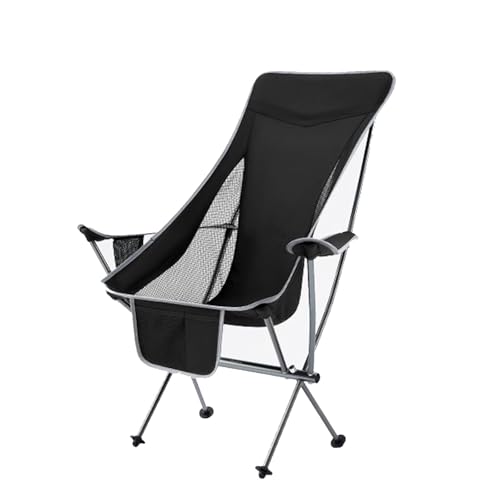 Klappbarer Campingstuhl Folding Chair Kompakt Armlehne Ultraleicht Stühle Hoher Rückenlehne Tragen 120 Kg Tragbar Unterwegs Picknick Auf Dem Rasen-Black Klappbarer Campingstuhl Folding Chair Kompakt Armlehne Ultraleicht Stühle Hoher Rückenlehne Tragen 120 Kg Tragbar Unterwegs Picknick Auf Dem Rasen-Black von AFHDKB