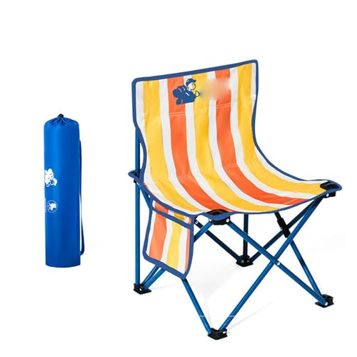 Klappbarer Campingstuhl Folding Chair Tragbarer Ultraleichter Rasenstuhl Zum Angeln Wandern Picknick Konzert Kompakter Stuhl Tragetasche-Orange von AFHDKB