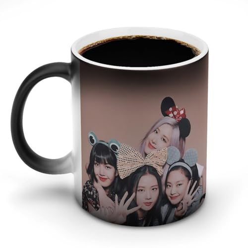 AFLJNYNN Blackpink Stimmungswechselnde Teetasse mit Temperaturenthüllung von AFLJNYNN