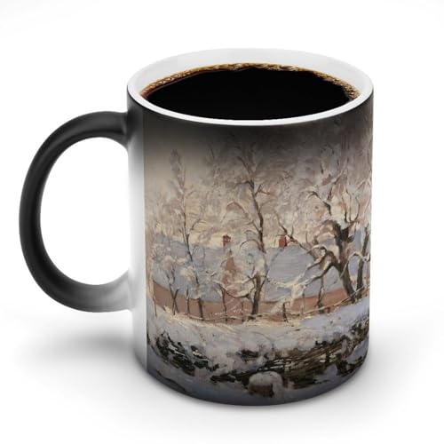 AFLJNYNN Monet Painting Color Shift Cup mit personalisiertem Kunstdruck von AFLJNYNN