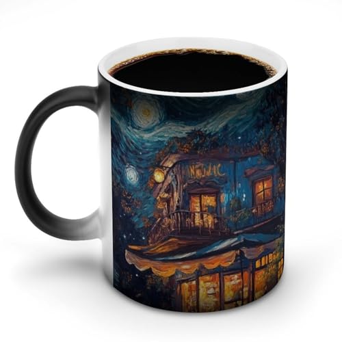 AFLJNYNN Post-Impressionism Van Gogh Künstlerische Wärmetasse mit magischem Überraschungs-Look von AFLJNYNN