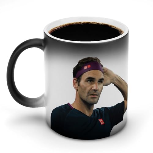AFLJNYNN Roger Federer Color Shift Cup mit personalisiertem Kunstdruck von AFLJNYNN