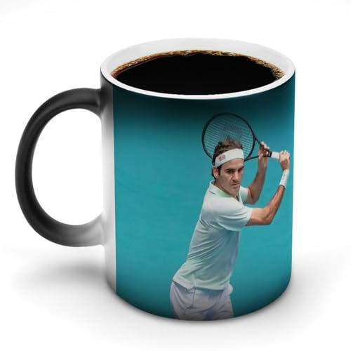 AFLJNYNN Roger Federer Heißgetränkebecher mit Farbwechseleffekt für fröhliche Momente von AFLJNYNN