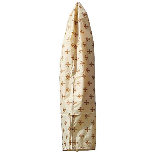 AFP Gartenmöbel Schutzhülle Sonnenschirm, Lilien-Design beige, 140x 35cm - Gartenmöbel Abdeckung WOODSAFE - atmungsaktive Schutzhaube/Abdeckplane / 2 Jutesäckchen Gratiszugabe von AFP