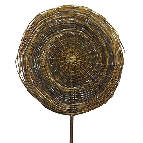 AFP Sichtschutz Weidenbaum Laubbaum groß, Natur. Höhe ca 180 (Ø 80 cm Weidengeflecht + 100 cm Stamm) Garten Sichtschutz aus Weide, dekoratives Weidengeflecht – inkl. 2 Jutesäckchen gratis von AFP