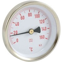 AFRISO Bimetall-Solar-Thermometer - Gehäuse Stahlblech verzinkt (Ø 63 mm), 1/2'' x 40 mm, Skala 0-160 °C, ROT von AFRISO