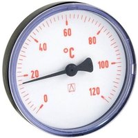 AFRISO Bimetall-Thermometer - Gehäuse ABS-Kunststoff schwarz (Ø 63 mm), 1/2'' x 40 mm, Skala 0-120 °C, ROT von AFRISO