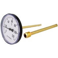 Banyo - afriso ø 100 mm Bimetall Thermometer 0 - 120°C mit MS-Schutzrohr 150 mm - 63697 von BANYO