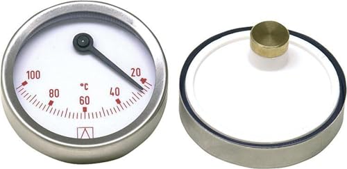 Afriso Anlegethermometer exzentrisch 63mm Rot von Afriso