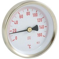 Afriso - Bimetall-Solar-Thermometer - Gehäuse Stahlblech verzinkt (ø 63 mm), 1/2'' x 40 mm, Skala 0-160 °c, rot von AFRISO