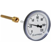 Afriso - Bimetall Thermometer mit Tauchhülse 1/2" ag ø 100mm Länge 100mm 63696 von AFRISO