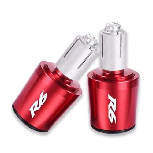 AFSDK Lenkergewichte Motorrad Für Y-amaha YZFR6 YZF-R6 YZF R6 R6S 1999-2015 Motorrad CNC Lenker Lenkergriffe Kappe Endgriff Stecker Kappe Zubehör(Red) von AFGIFT