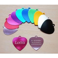 Hundemarke Herz Groß Inkl. Gravur, Farbauswahl Hundemarke Herz Groß Inkl. Gravur, Farbauswahl von AFStrendshop