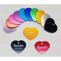 Hundemarke Herz Klein Inkl. Gravur, Farbauswahl von AFStrendshop