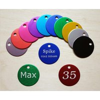 Hundemarke Rund Klein Inkl. Gravur, Farbauswahl Hundemarke Rund Klein Inkl. Gravur, Farbauswahl von AFStrendshop