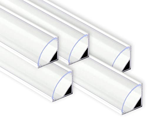 AFTERTECH 5 x 2 m (10 m) 1616B 16 x 16 mm Aluminiumprofil Weiß für LED-Streifen Stab 2 m + Abdeckung (5 x 2 Meter 1616 Weiß) von AFTERTECH