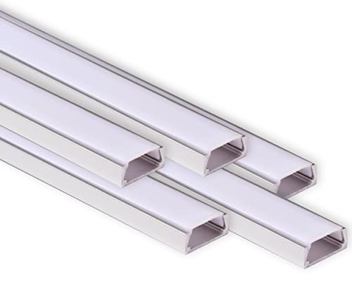 AFTERTECH 5 x 3 m (15 m) 1506 15 x 6 mm Aluminium-Profil für LED-Streifen, starr, 3 m + Abdeckung (5 x 3 m 1506 milk) von AFTERTECH