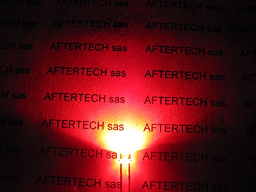 Aftertech® 5mm 100pcs ULTRALUMINOUS RED LED FLACHKOPF 5000mcd + WIDERSTAND A2C17.A2C48 von AFTERTECH