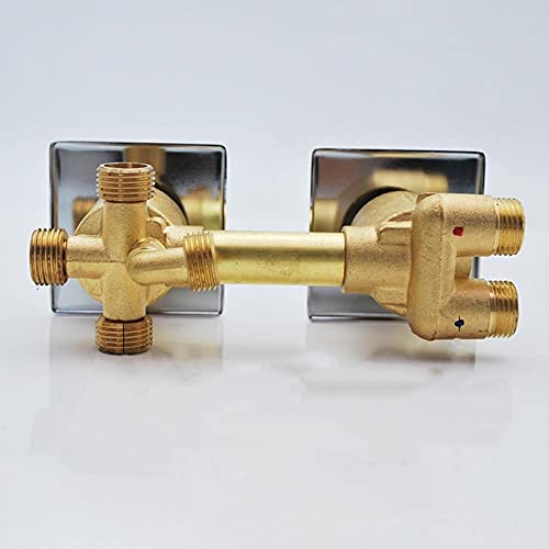 AFUDER Ausgang Quadratischer Duschhahn Wasserhahn Duschraummischer 2/3/4/5 Umlenkschraube Gewinde oder Intubationsloch Größe 10/12.5.14.5cm von AFUDER