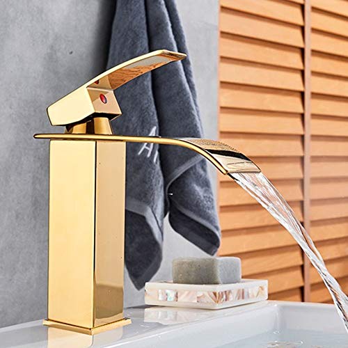 AFUDER Bad Wasserhähne Black Basin Waschbecken Wasserhahn Wasserfall Outlet Vanity Heiß Kaltmischer Kran Wasserhahn Deck Mount Einhand Wascharmaturen von AFUDER