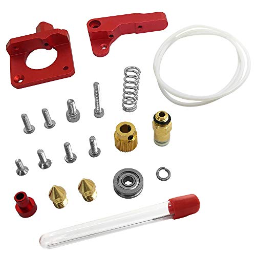 Afunta Extruder Set + 1x PTFE Bowdenrohr (1 Meter) + 2x 0,4mm Extruderdüse für Drucker und 1x 0,4mm Reinigungsnadel kompatibel mit CR-10 3D Drucker von AFUNTA