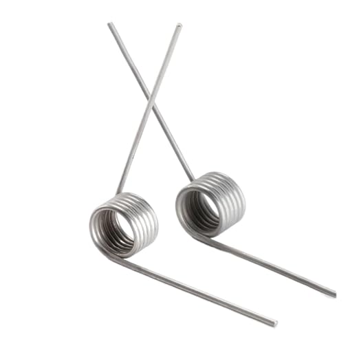 10 Stück 0,3 mm 304 Edelstahl Torsionsfeder V-förmiger Drehwinkel 120 180 Grad Metall-Drehfeder 3-9 Runden(0.3mm(180°)/0.9mm(3 laps),4.5mm) von AFUSFEXP