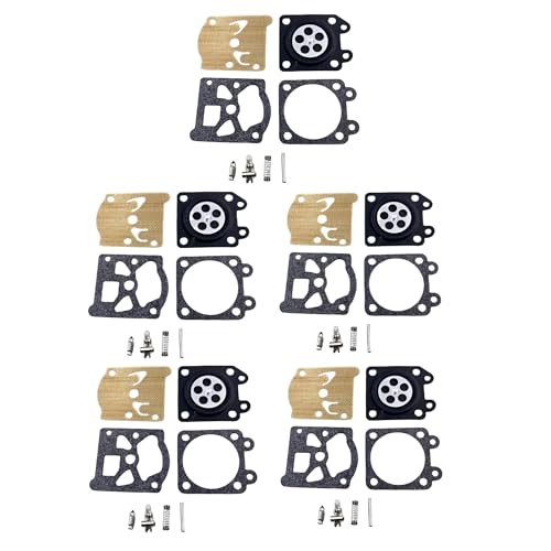 40/80/160 stücke Vergaser Membran Dichtung Reparatur Rebuild Kit for 38/45/52/58 Kettensäge(5 SET) von RKODRSMG
