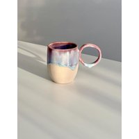 Tropfende Glasierte Keramikkaffeetasse - Rosa- Und Blautöne | 270 Ml Tropfende Glasierte Keramikkaffeetasse - Rosa- Und Blautöne | 270 Ml von AFormCeramic