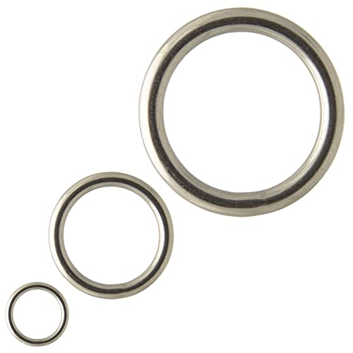 AG-BOX Ring geschweißt und poliert 6x40 mm (1 Stück) aus Edelstahl A4 V4A O-Ring Stahlring Rundringe Edelstahlringe Stahlringe Ösen Oring Metallring von AG-BOX