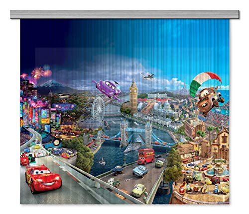 AG Design Disney Cars Polyester Vorhänge Autos Kinderzimmer 180 x 160 cm Gardinen 2 Teil | FCSXL 4326 von AG Design