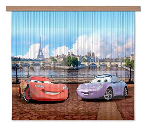 AG Design Disney Cars Kinderzimmer Gardine/Vorhang, Stoff, Multicolor, 0,1 x 180 x 160 cm von AG Design