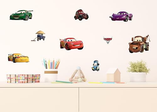 AG Design Disney Cars Kinderzimmer Wand Sticker, PVC-Folie (Phtalate-Free), mehrfarbig, 30 x 30 cm von AG Design