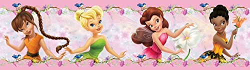 AG Design Fairies Disney Feen Kinderzimmer Selbstklebende Bordüre, Wand Sticker, 500 x 14 cm | WBD 8062 von AG Design