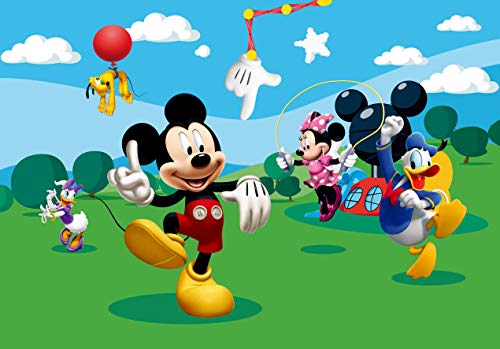 AG Design FTDN 5057 Disney Mickey Mouse, Vlies Fototapete, 4 Teile, Multicolor, 0,1 x 360 x 270 cm von AG Design