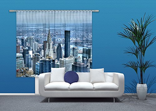 AG Design New York City Gardine/Vorhang, Stoff, Mehrfarbig, 0,1 x 180 x 160 cm von AG Design
