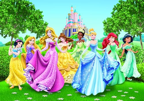 AG Design FTD 2207 Disney Princess Prinzessinen, Papier Fototapete - 360x254 cm - 4 teile, Papier, multicolor, 0,1 x 360 x 254 cm von AG Design