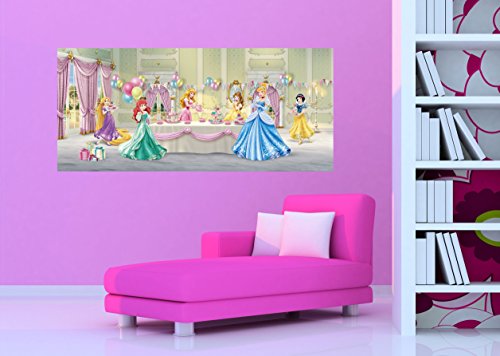 AG Design FTDh 0646 Prinzessinen Disney Princess, Papier Fototapete Kinderzimmer - 202x90 cm - 1 Teil, Papier, multicolor, 0,1 x 202 x 90 cm von AG Design