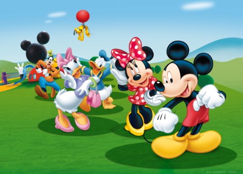 AG Design FTDm 0706 Disney Mickey Mouse Minnie, Papier Fototapete Kinderzimmer- 160x115 cm - 1 Teil, Papier, multicolor, 0,1 x 160 x 115 cm, Bunt von AG Design