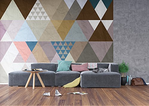 AG Design - Fototapete - Triangles - Wand Dekoration - Vlies Tapete - 360 x 270 cm – 4 Teile – FTNXXL 1222 von AG Design