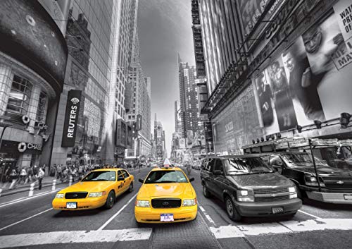 AG Design FTS 1310 Yellow Cab New York Taxi, Papier Fototapete - 360x254 cm - 4 teile, Papier, multicolor, 0,1 x 360 x 254 cm von AG Design