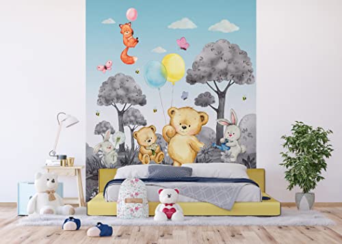 AG Design Vlies Fototapete Cute Bears | 225 x 270 cm | 3 Teile | AFTD3P 5164-005 von AG Design
