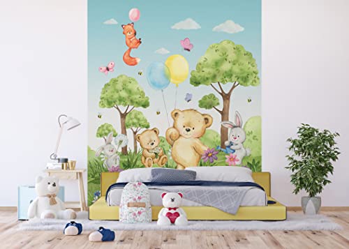 AG Design Vlies Fototapete Cute Bears | 225 x 270 cm | 3 Teile | AFTD3P 5166-006 von AG Design