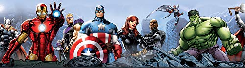 AG Design Marvel Avengers Wand Sticker, Selbstklebende Folie, Mehrfarbig, 500 x 14 cm von Marvel