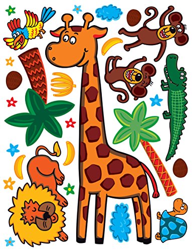 Wand Sticker Girafffe K1043, Polymerfilm, 65 x 0,02 x 85 cm, mehrfarbig" von AG Design