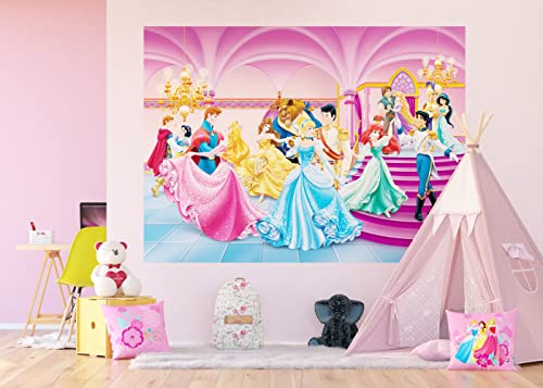 Disney Prinzessinnen | Fototapete für Kinderzimmer | 252 x 182 cm | 4 Teile von AG Design