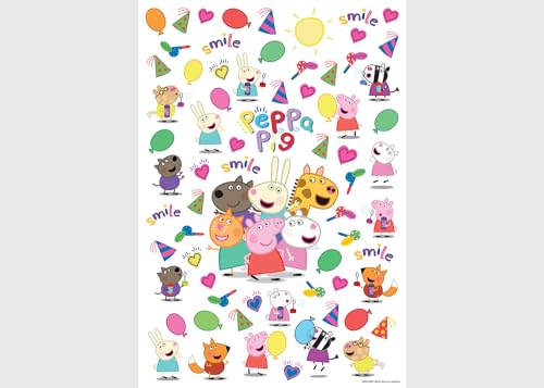 Peppa Pig Alle Freunde Kinderzimmer Wandstickers, Wandtattoo junge deko von AG Design | 42,5 x 65 cm | ADK 1664 von AG Design